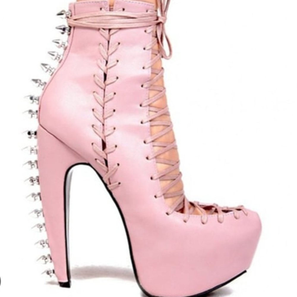Privileged Kemptons Lace-up Spiked Booties